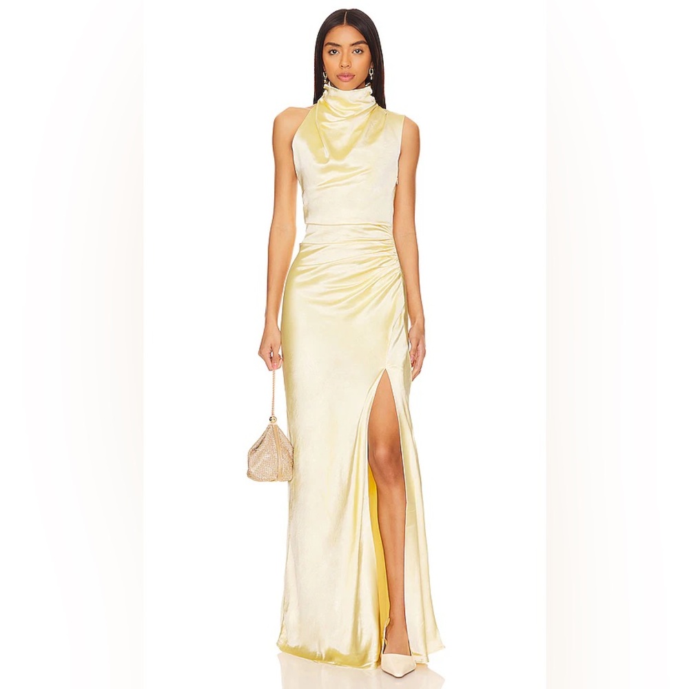 MISHA Costantina Gown in Soft Yellow